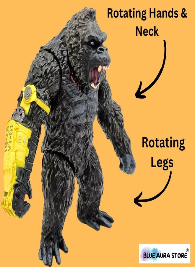 FUNFOB Gorilla King Kong Action Figure Height -17cm Collectible PVC Multicolour | Kong Yellow with Band - Image 2